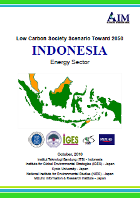 Low Carbon Society Scenario Toward 2050 INDONESIA Energy Sector: Indonesia